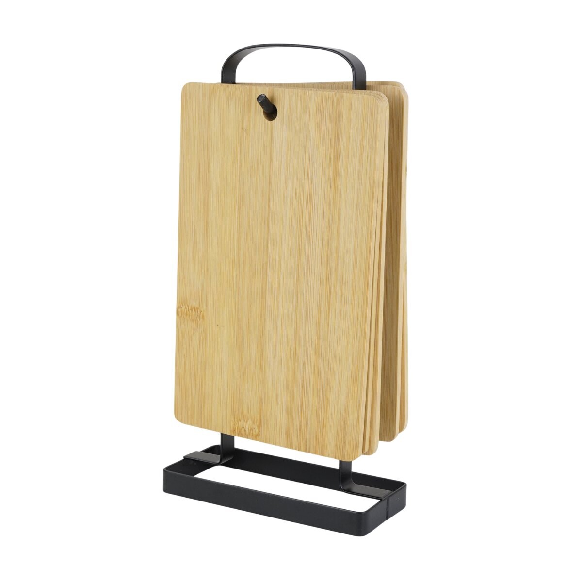 Set de 6 tablas de bamboo con soporte de metal 