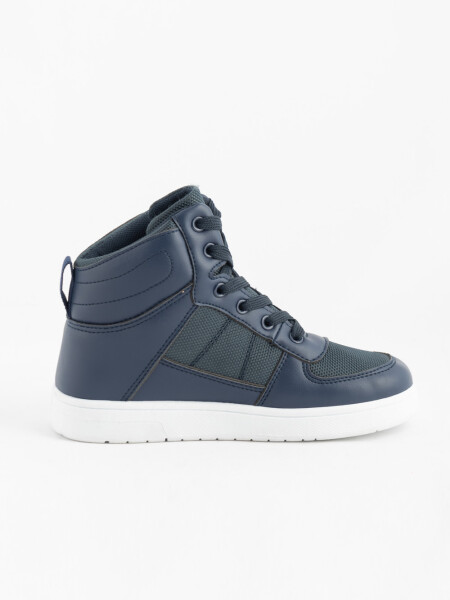 Zapatilla acordonada gris Azul