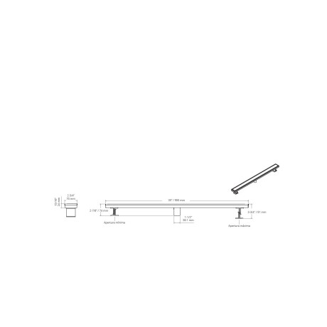 Desague para Ducha Aqua Lineal Negro Mate 90cm Desague para Ducha Aqua Lineal Negro Mate 90cm