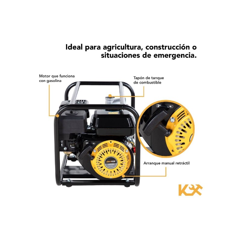Motobomba a gasolina Kingsman 6.5hp 6lt 50mm 4 tiempos Motobomba a gasolina Kingsman 6.5hp 6lt 50mm 4 tiempos