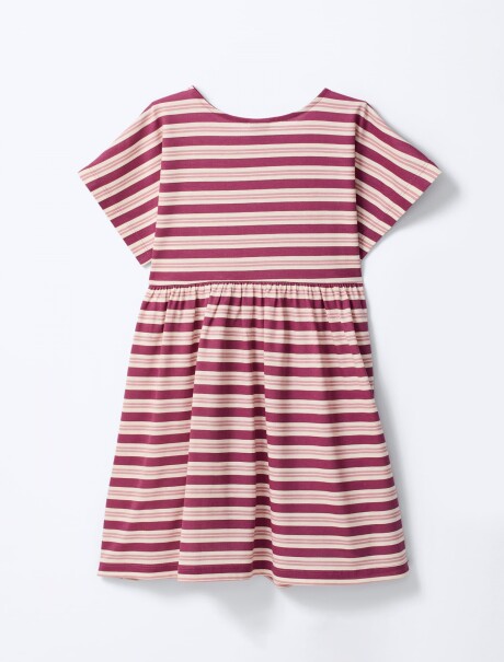 VESTIDO CORTO CON ESTAMPADO ROSADO