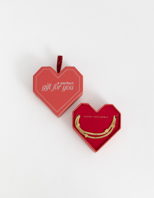 Chokers Acero quirúrgico Cadena Choker Corazones - Dorado