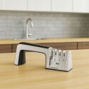 AFILADOR DE CUCHILLOS Y TIJERAS MOR 23X8,5CM NEGRO