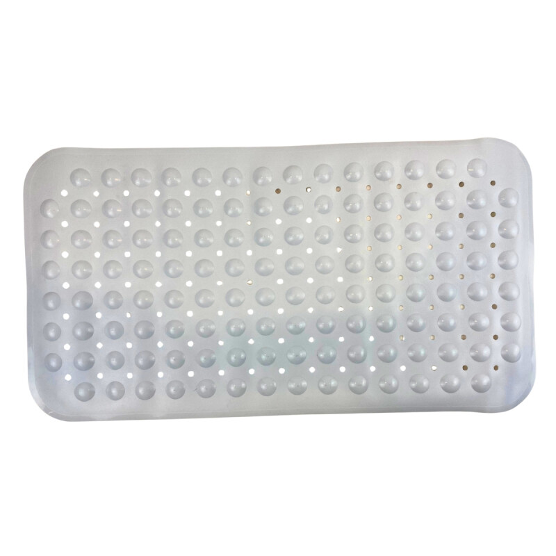 Alfombra con ventosas para el baño 38cm x 70cm BLANCO