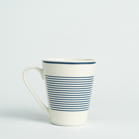 Taza Ceramica Blanca Diseño Azul 8,5X10,2Cm Taza Ceramica Blanca Diseño Azul 8,5x10,2cm