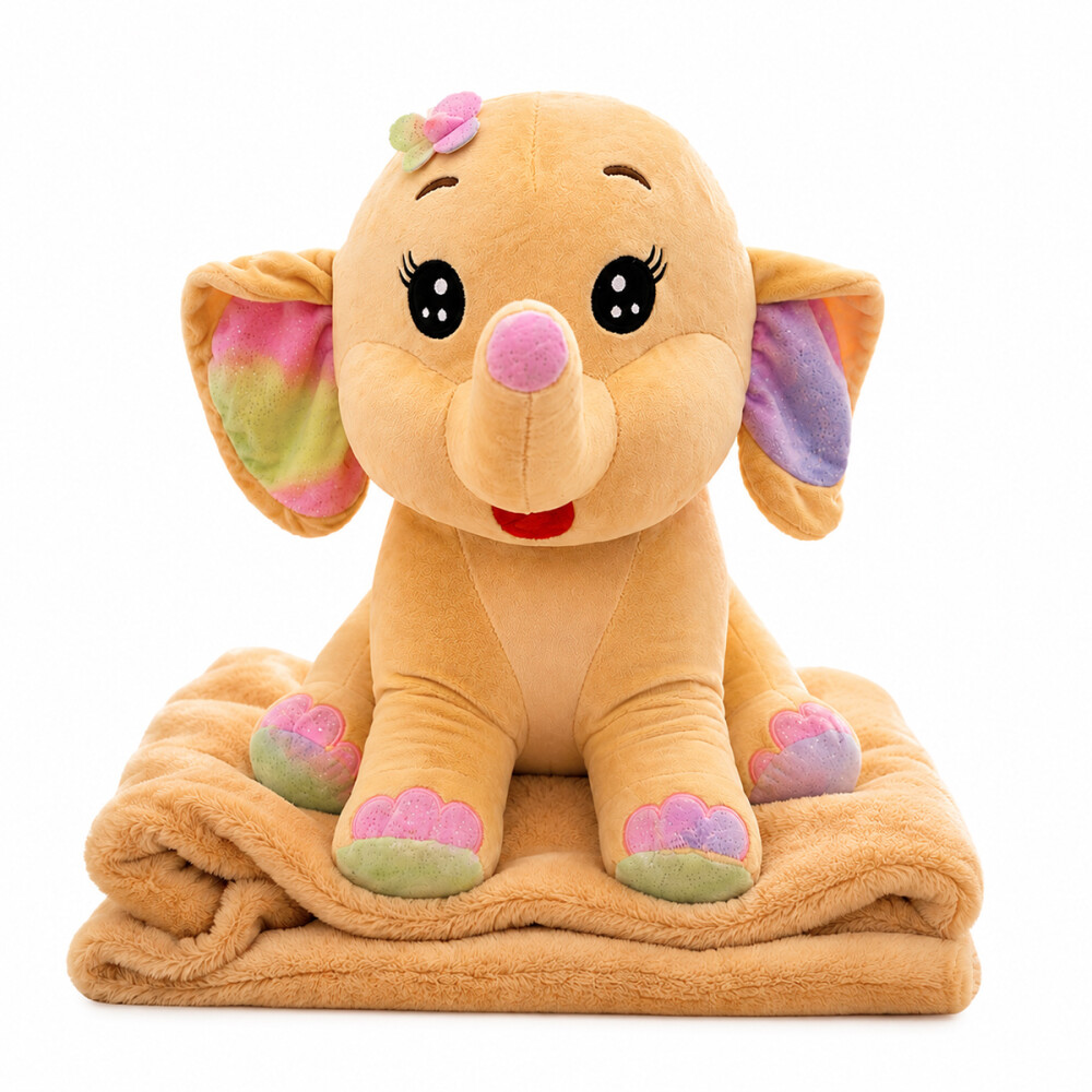 Frazada Peluche 1.60m X 1.00m Elefante