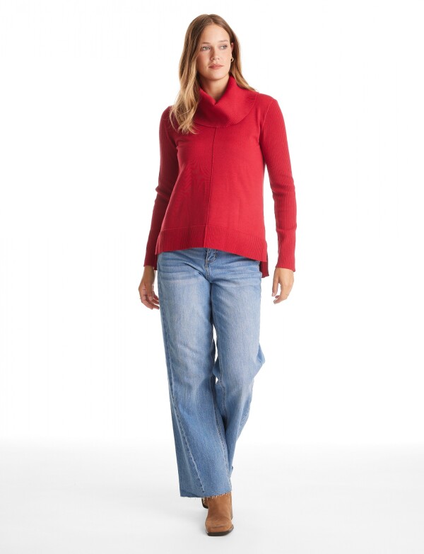 Buzo Cuello Volcado ROJO