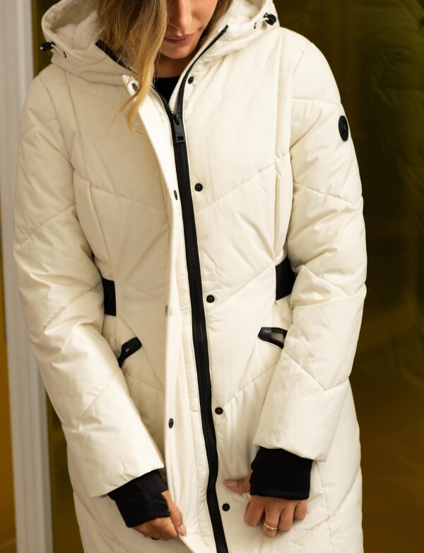 Campera Abrigo Capucha CRUDO