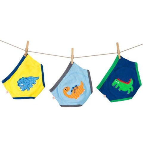 Set x3 de slips absorbentes Dinos 2-3 años Set x3 de slips absorbentes Dinos 2-3 años