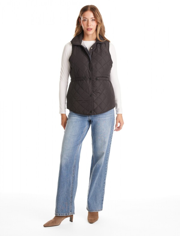 Chaleco Reversible Sherpa & Capitoneado NEGRO/MULTI