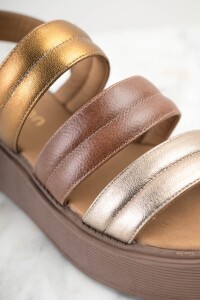 Sandalia Combinada Marron