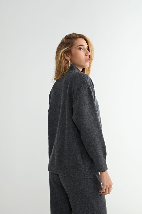 CONJUNTO TEJIDO AZAFRÁN GRIS OSCURO