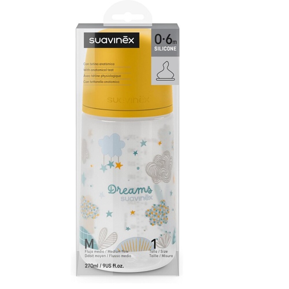 Biberon anatomico 270 ml Suavinex Dreams Mostaza