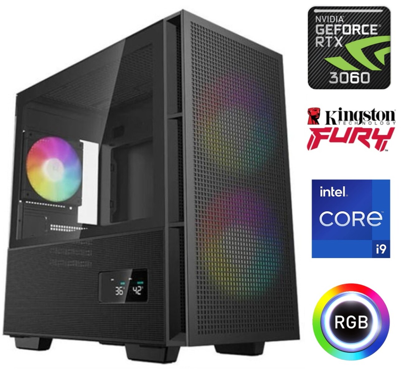 Equipo Gamer Core I9 12900F, 16GB, 1TB Nvme, Rtx 4060 Ti 8GB 