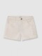 Pantalon Corto Con Bordados Blanco