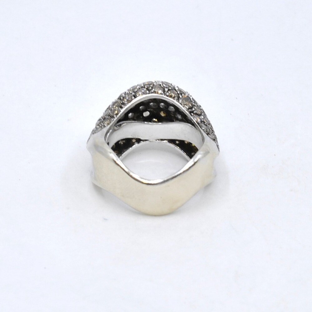 Anillo En Oro 18K Y Brillantes (Champagne Y Blancos) Anillo En Oro 18K Y Brillantes (Champagne Y Blancos)