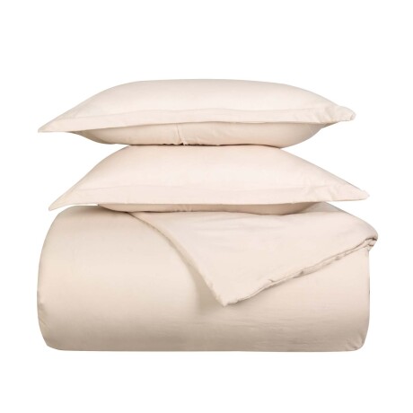 SET FUNDA NÓRDICA 1 PLAZA POLIESTER NATURAL-BEIGE PREWASHED ARENA