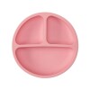 Plato con divisiones y ventosa BUBA rosado