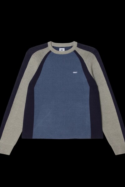 RAGLAN CREW NECK SWEATER Azul