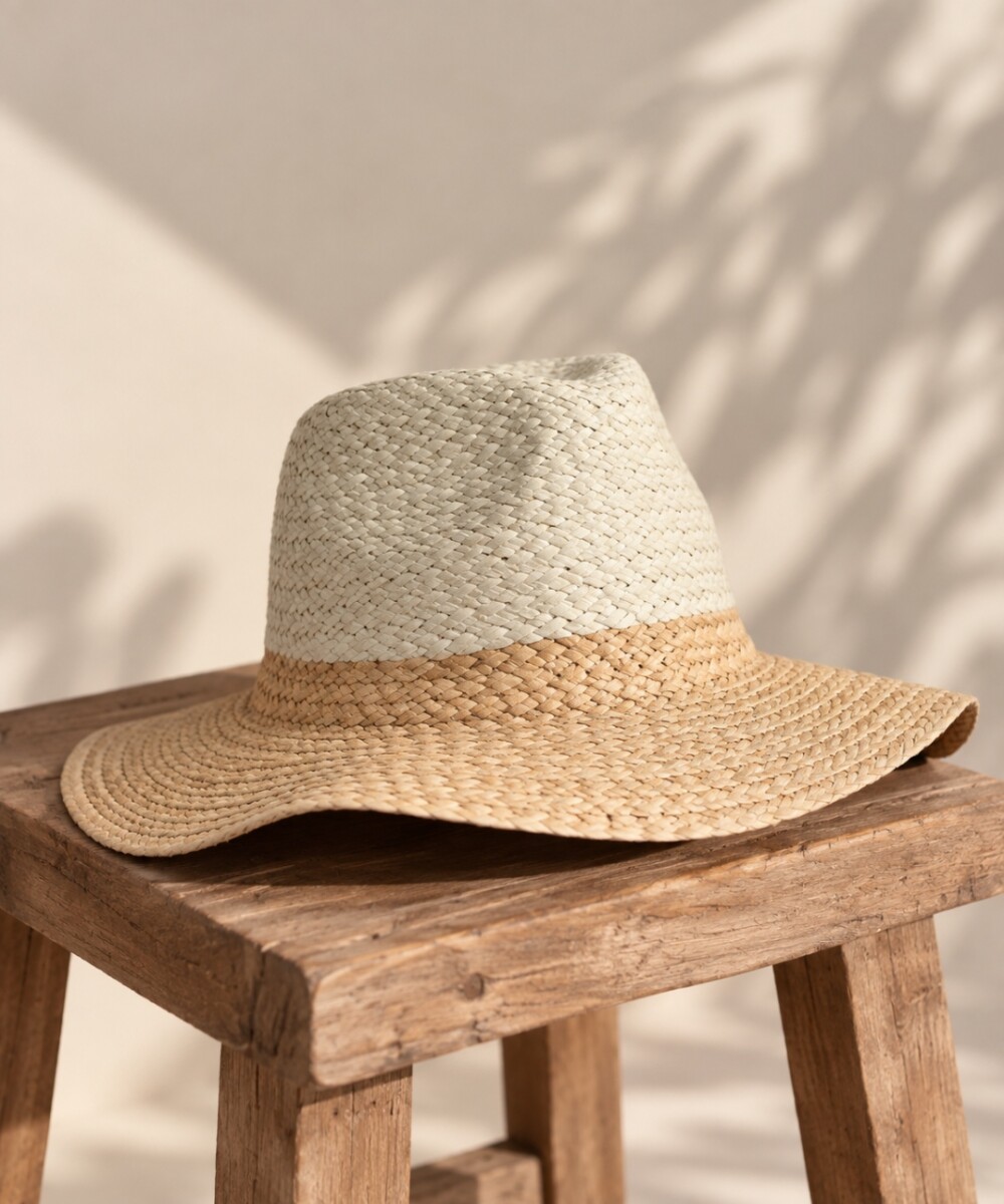 Sombrero Popa - Combinado marrón y beige 