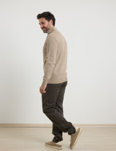 470587 SWEATER PUNTO MEDIO CIERRE HARRY Beige