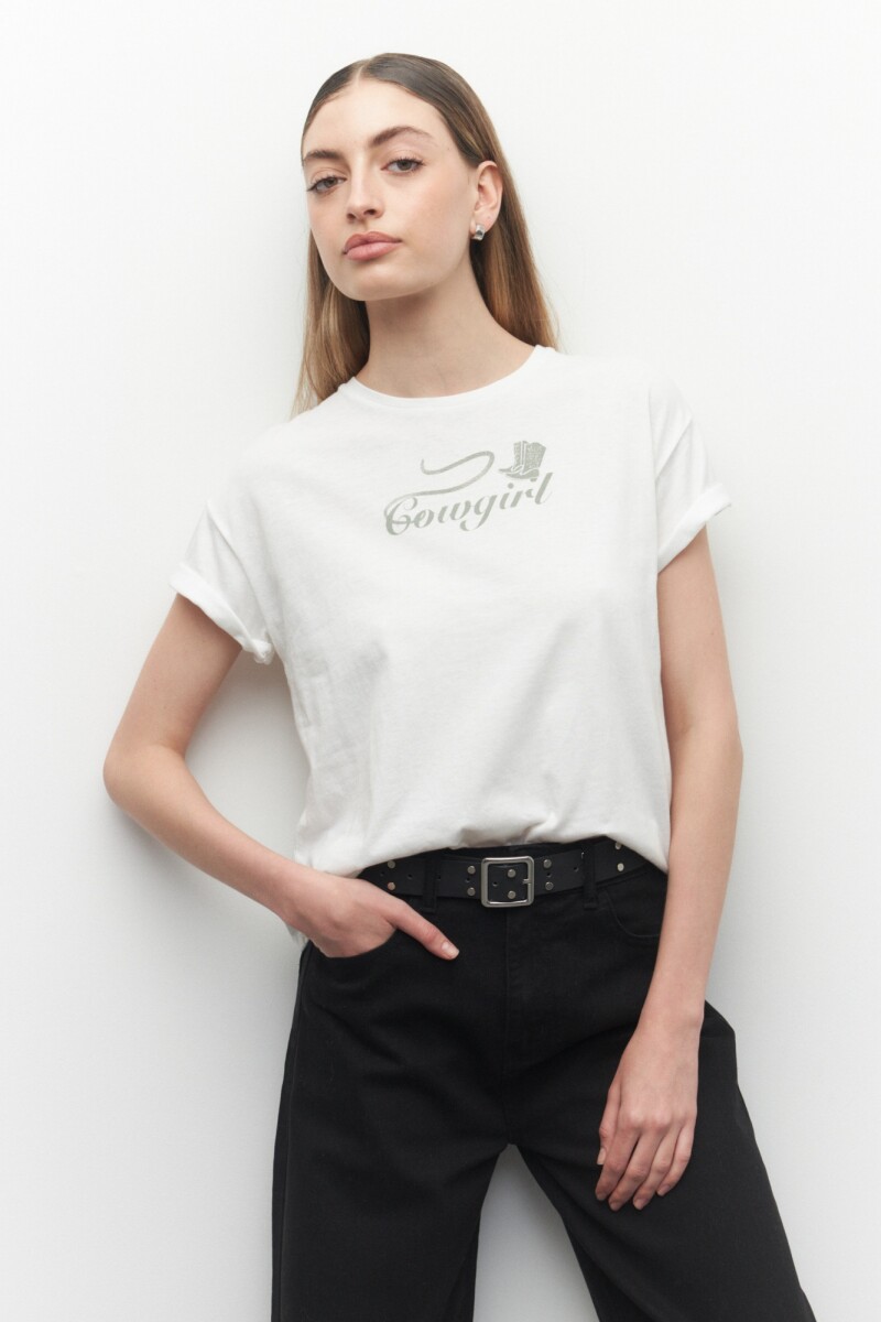 REMERA COWGIRL Blanco