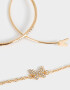 Pulseras Rígidas Sets Mariposas Pulseras Rígidas Set Con Mariposa - Dorado