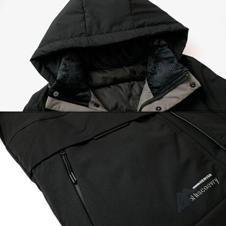 Campera Camperón Parka Hombre Abrigo Super Larga Negro
