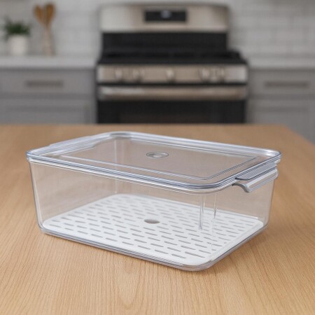 ORGANIZADOR ACRILICO CON TAPA Y REJILLA 33,6X21,5X10,3CM ORGANIZADOR ACRILICO CON TAPA Y REJILLA 33,6X21,5X10,3CM