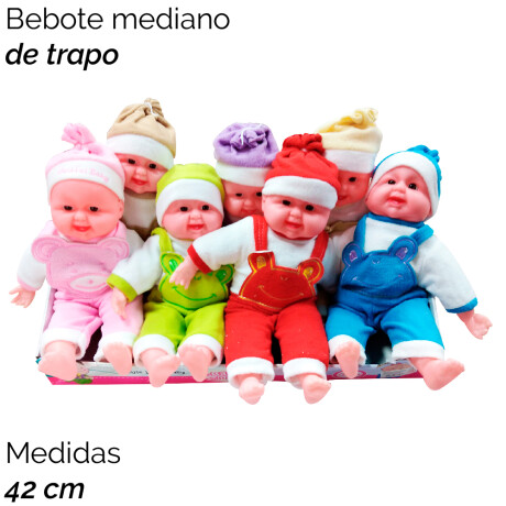 Bebe Mediano Trapo Cara De Goma 40cm En Bolsa Bebe Mediano Trapo Cara De Goma 40cm En Bolsa