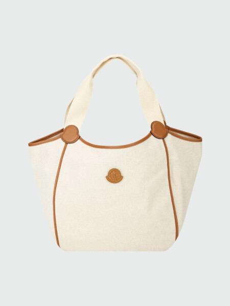Moncler -Cartera lona con sobre extraíble, Nelani Beige
