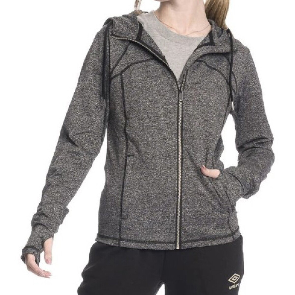Campera de Mujer Umbro Bend Dama - Negro Melange 