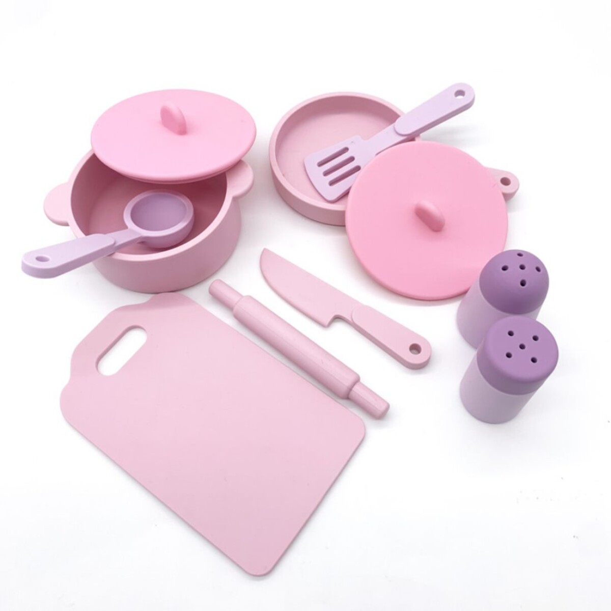 Juego de cocina en silicona rosa 0871 