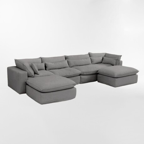 Sofá modular WELL GRIS - 4 CUERPOS