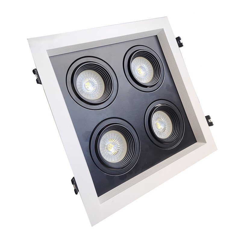 Luminaria de techo Downlight Lux Cube Cuádruple Luminaria Lux Cube Cuádruple