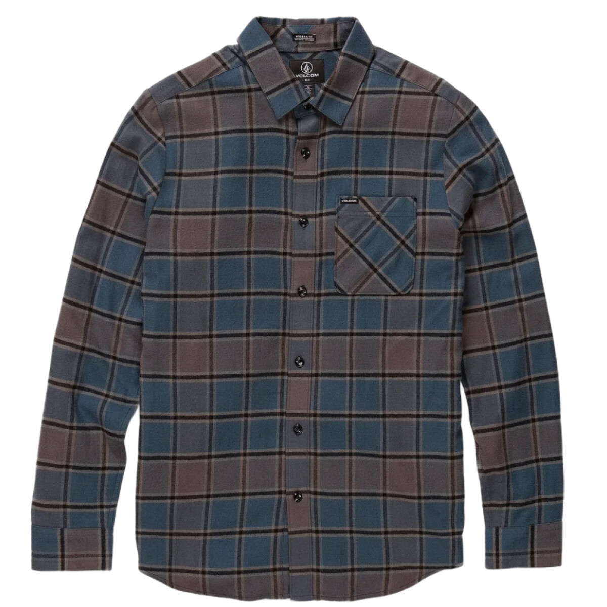 Camisa ML Volcom Caden Plaid - Azul 