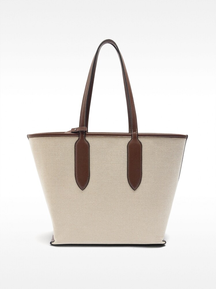 Bolso Shopper De Tejido Reversible crudo