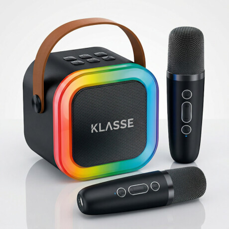 Parlante Bluetooth Klasse Karaoke | 2 micrófonos inalámbricos Parlante Bluetooth Klasse Karaoke | 2 micrófonos inalámbricos