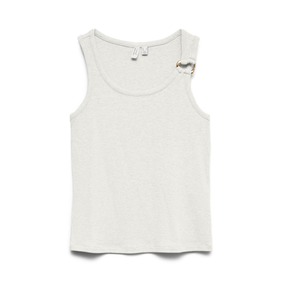 VMKIKI S/L O-NECK TOP JRS BTQ - SNOW WHITE 