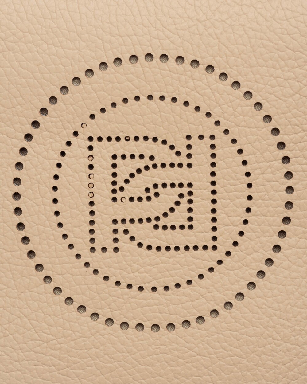 Bandolera Key en efecto cuero graneado Natural