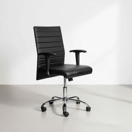 ASIENTO DE OFICINA PU-Y-METAL NEGRO HY-537