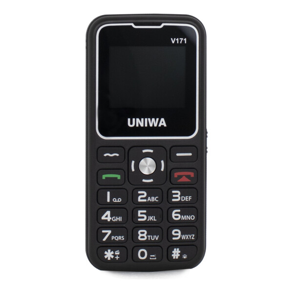 Celular Uniwa Senior Con Boton Sos Ideal Adultos Mayores Linea Claro Variante Color Negro