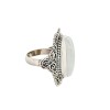 Anillo Oval-Plata 925 quemada-Piedra Luna-AN3087 conpiedra