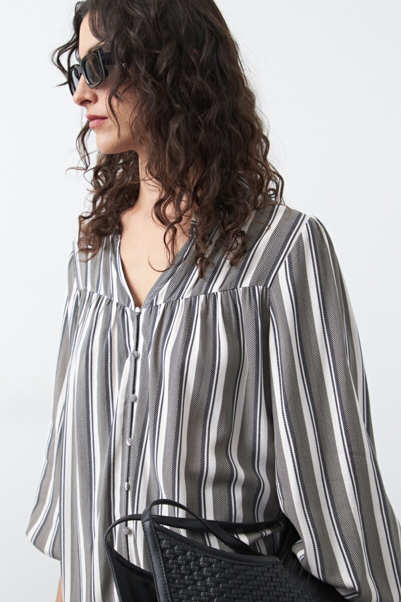 CAMISA TOPACIO Negro/Blanco