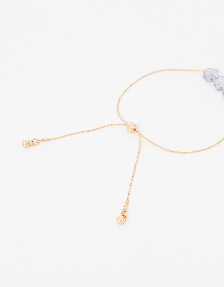 Pulseras Flexibles Con Dijes Pulsera Flexible Con Charms - Dorado