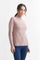 Sweater media polera BEIGE