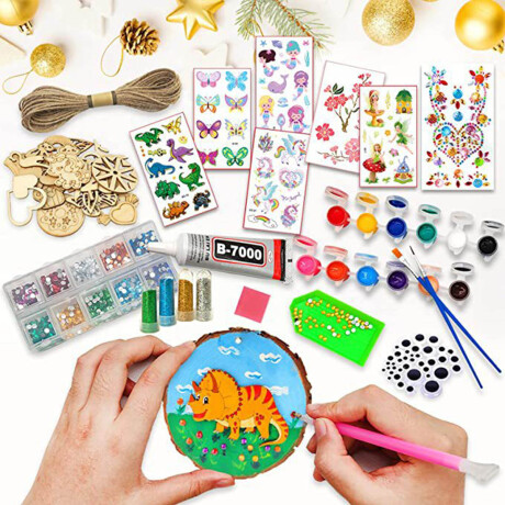 Set Artesanías Madera 2126p Pinturas Diamantes Niños Set Artesanías Madera 2126p Pinturas Diamantes Niños