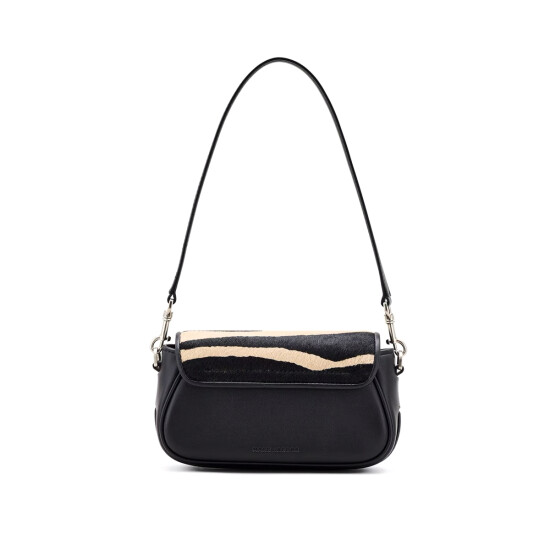 Marc Jacobs - Bolso de cuero efecto Zebra, The Clover Negro Opaco