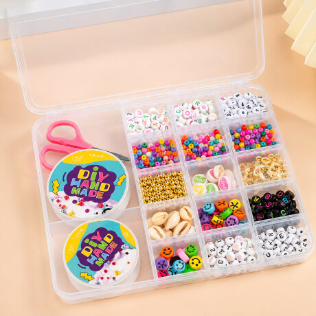 Set de mostacillas con tijera y dos tanzas - Letras y más accesorios Sc
