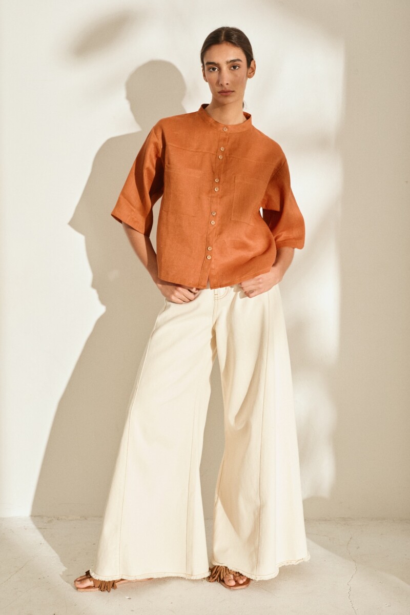 CAMISA ALA Terracota
